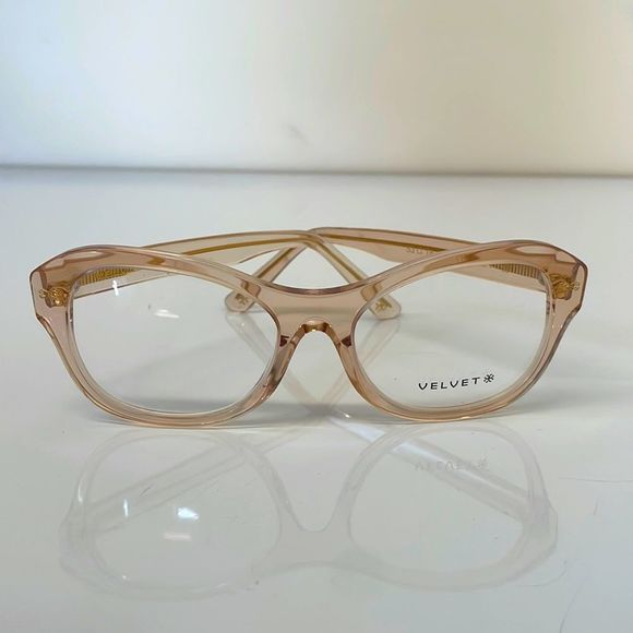 Velvet Accessories - Velvet Eyeglasses, JEN, Transparent Light Pink - NEW